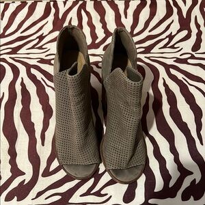 Perforated Taupe Women's Shoes